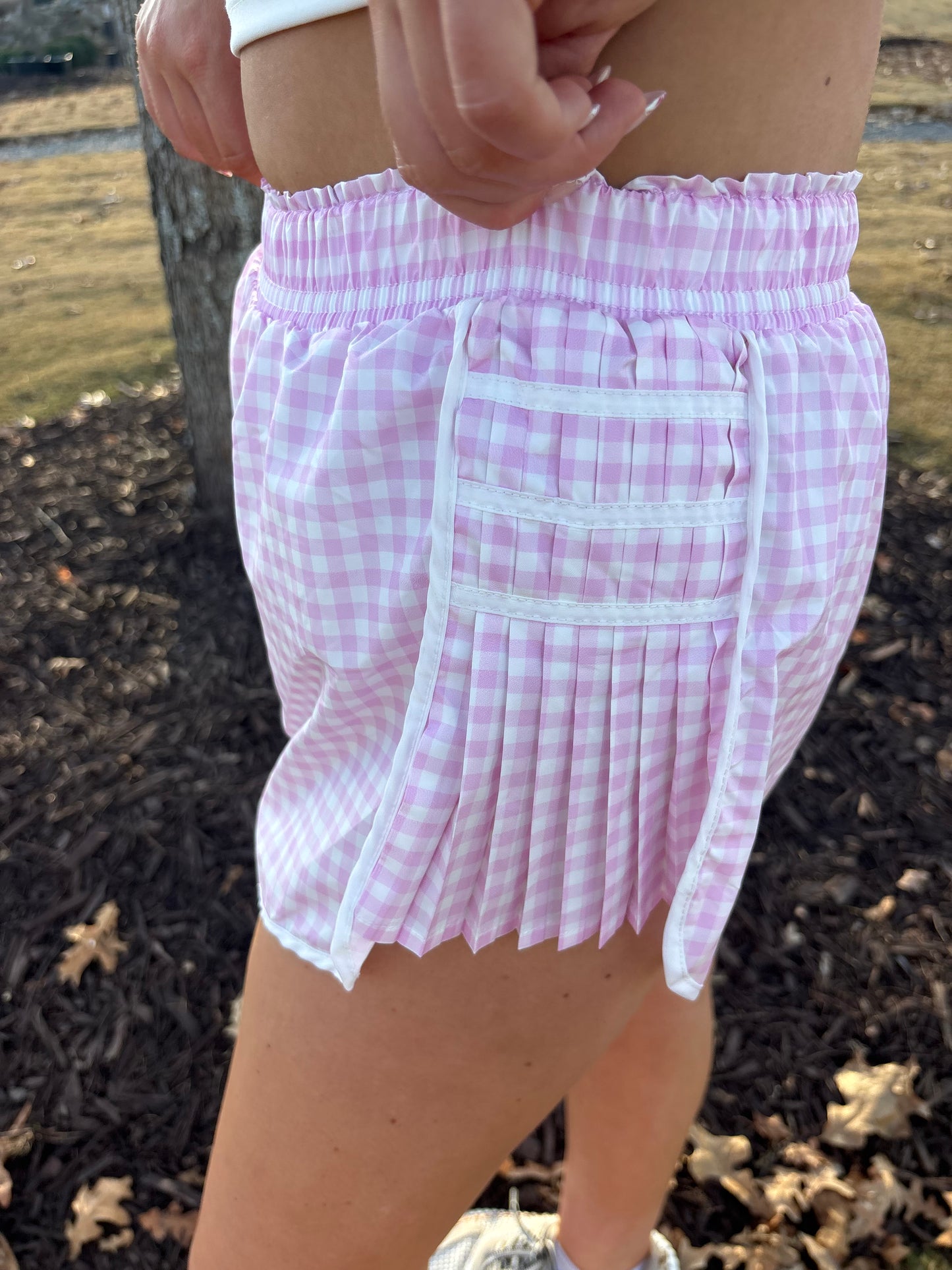 Pink Gingham Shorts
