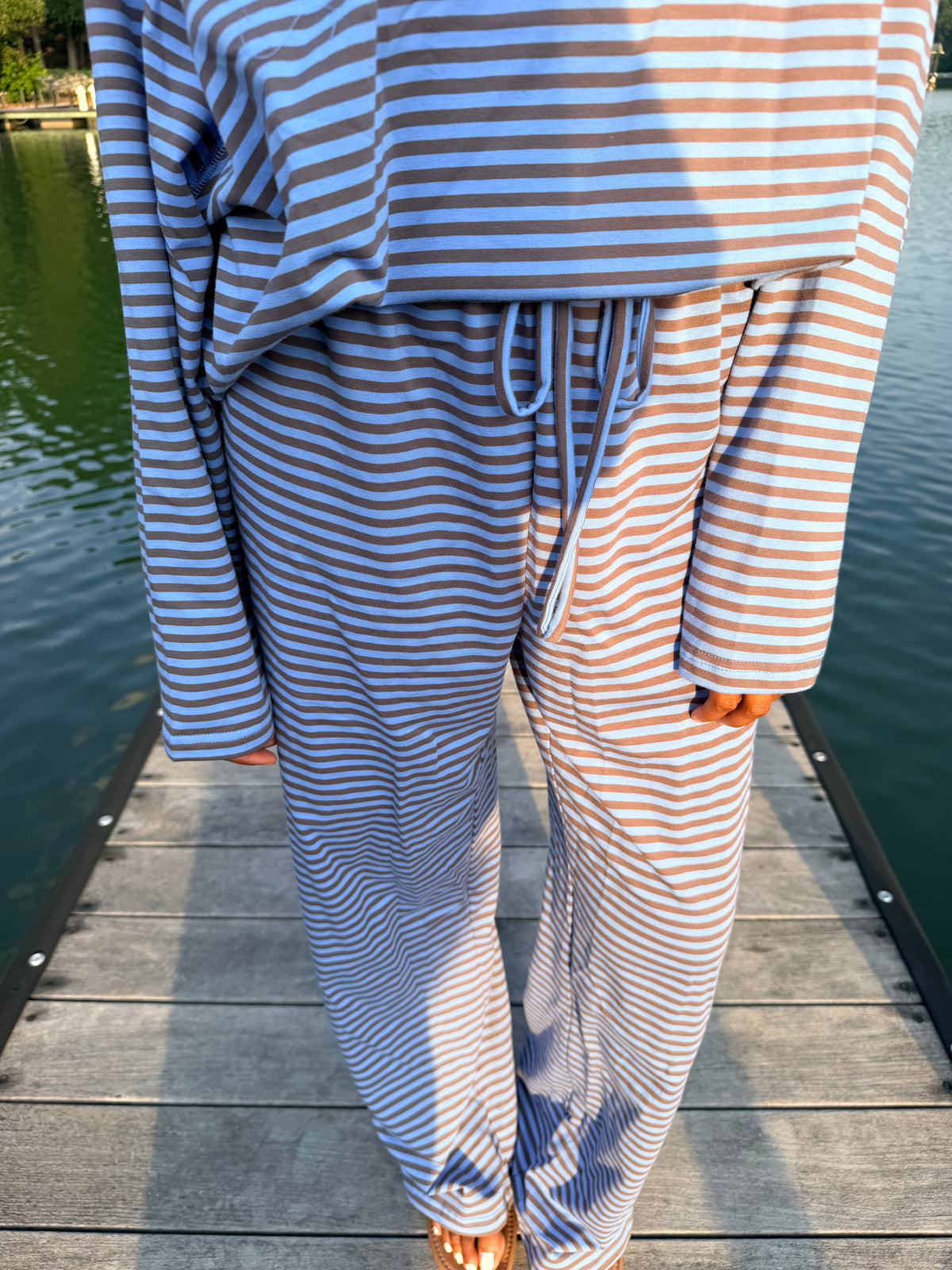 Blue stripe pants