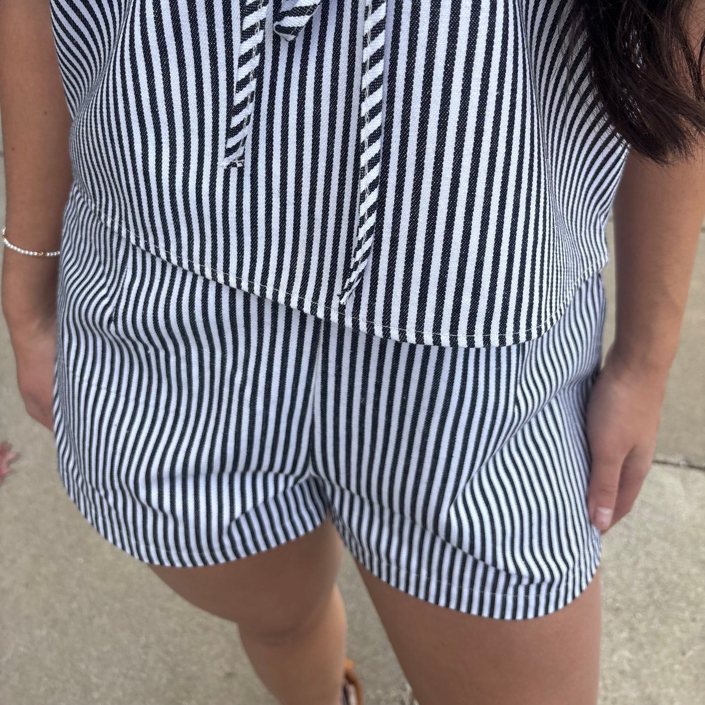 Black Striped Top