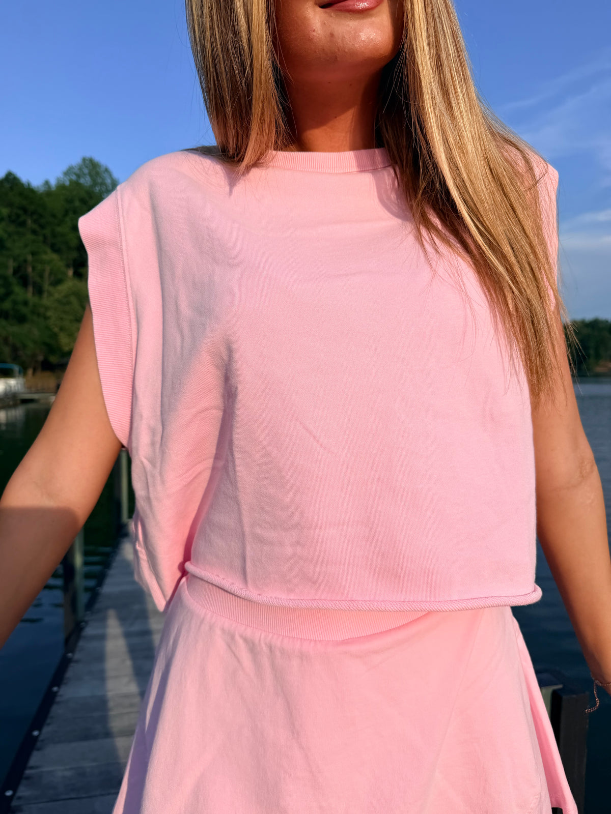 Pink open top