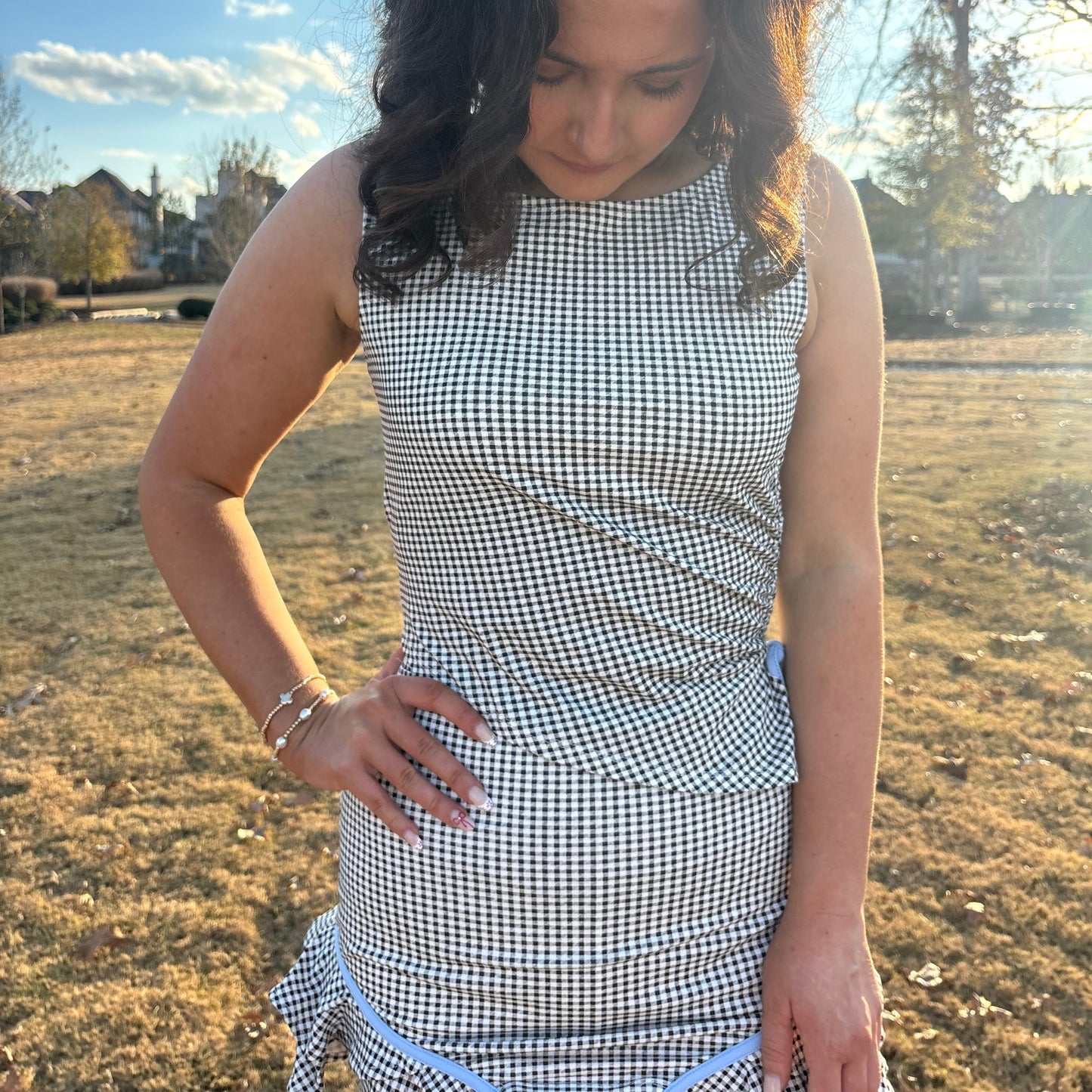 Black and White Athletic Skirt