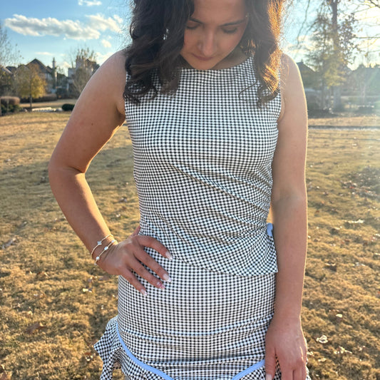 Black and White Picnic Athletic Top