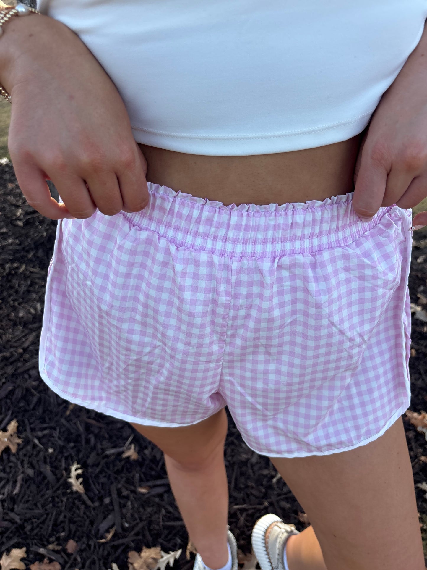 Pink Gingham Shorts