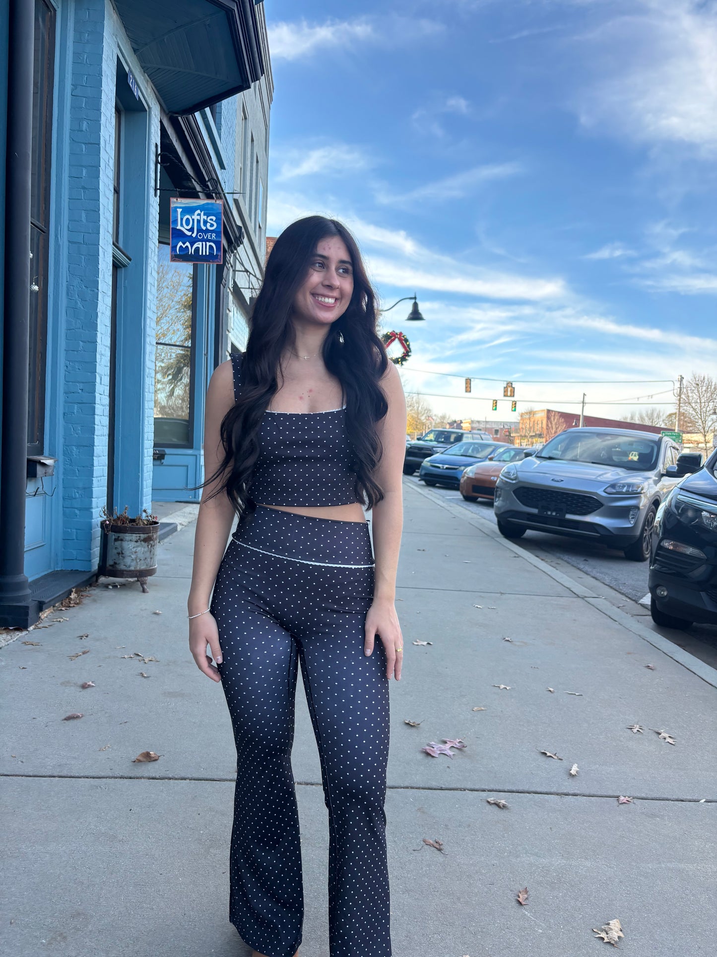 Polka Dot Athletic Top