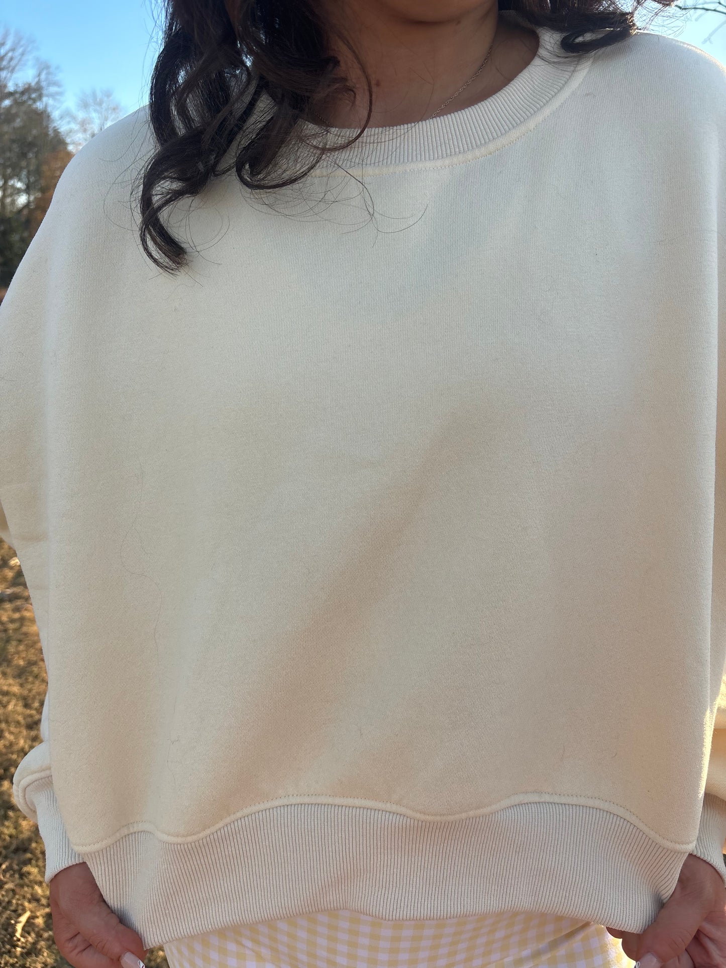 Cream Crewneck Sweatshirt