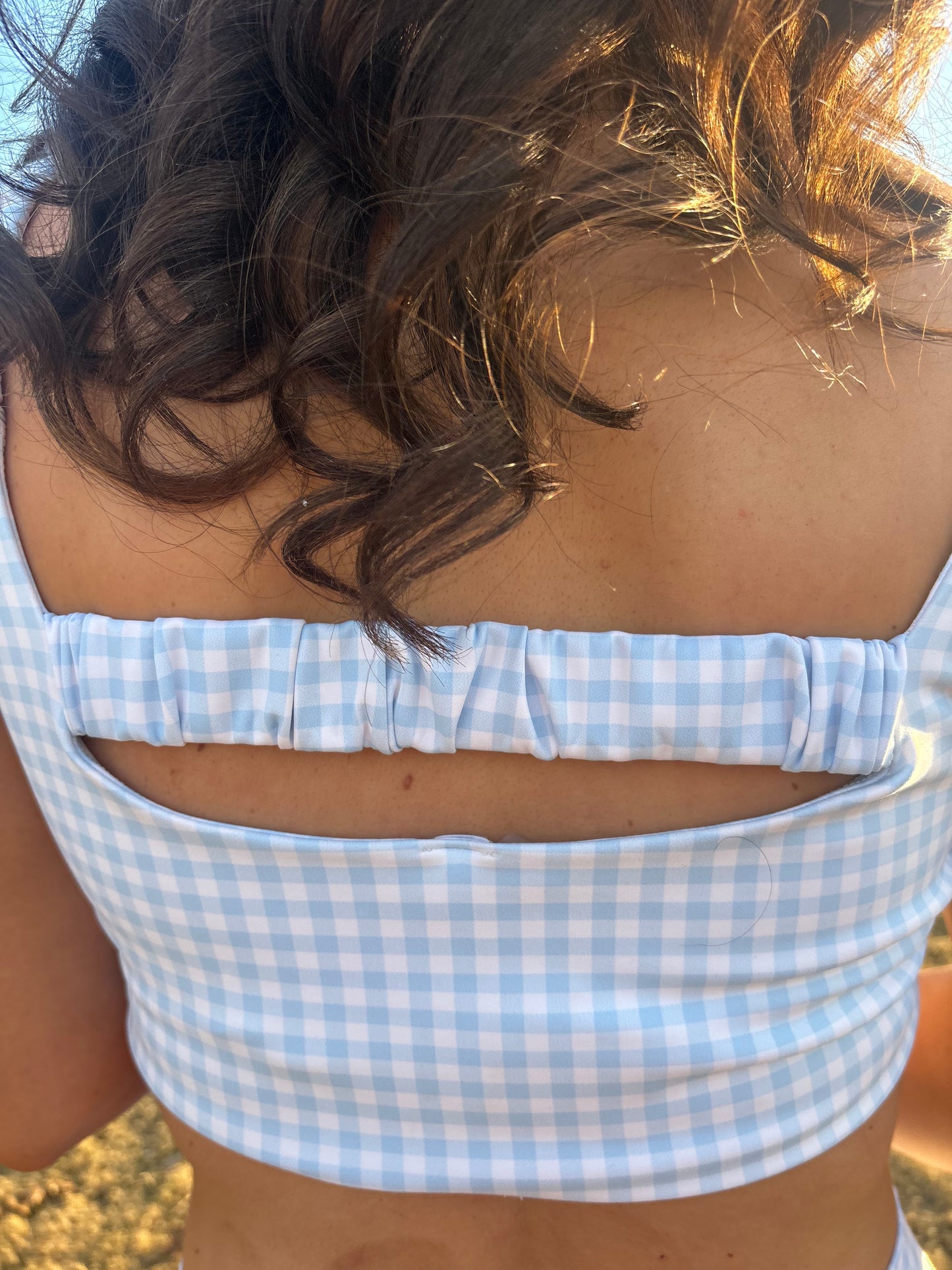 Blue Gingham Top