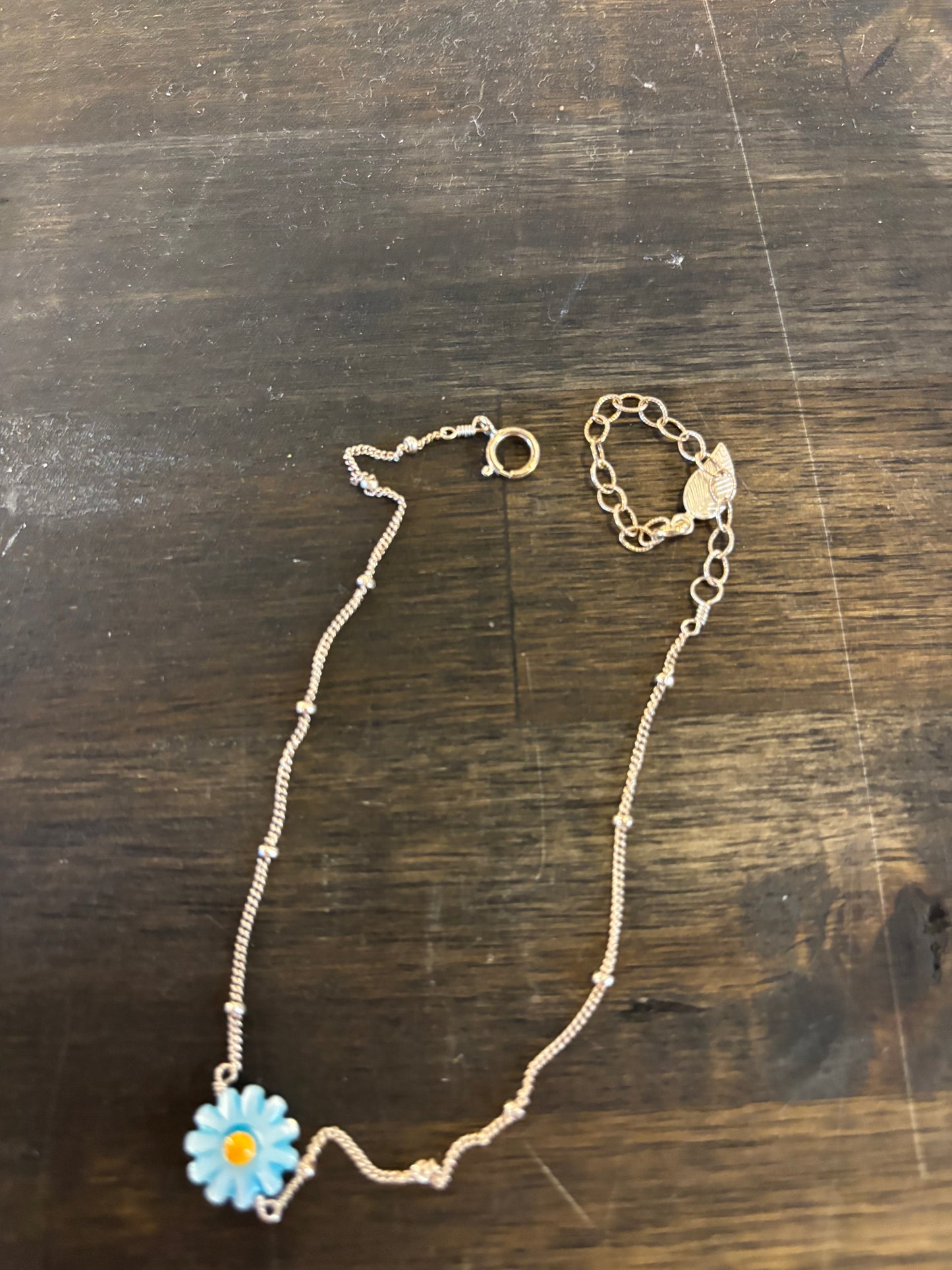 Bora Silver Daisy Anklet