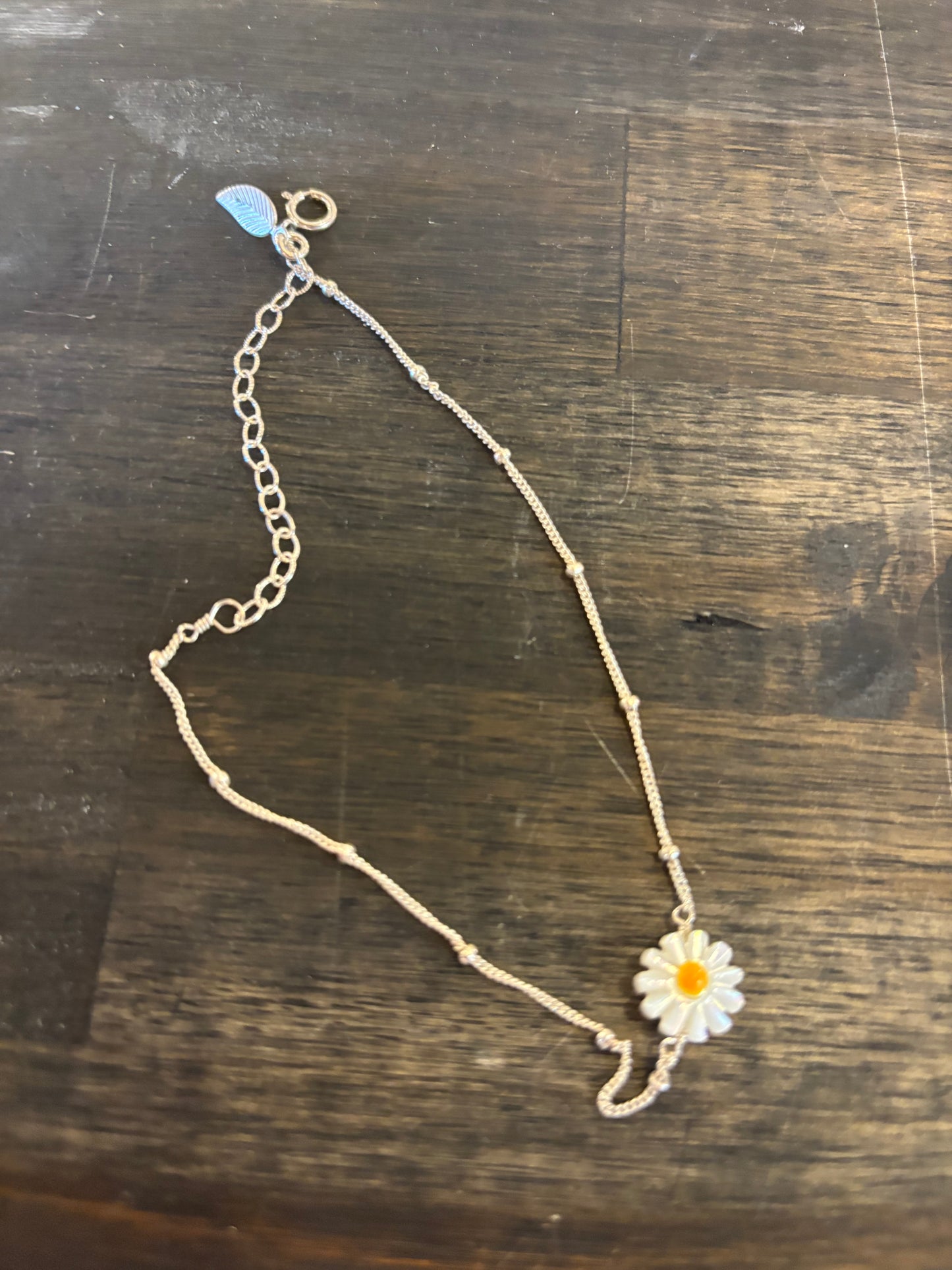 Bora Silver Daisy Anklet