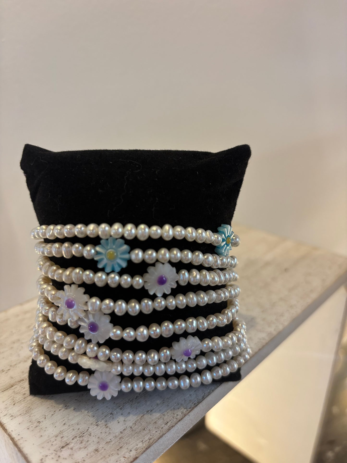 Bora Pearl Daisy Bracelets