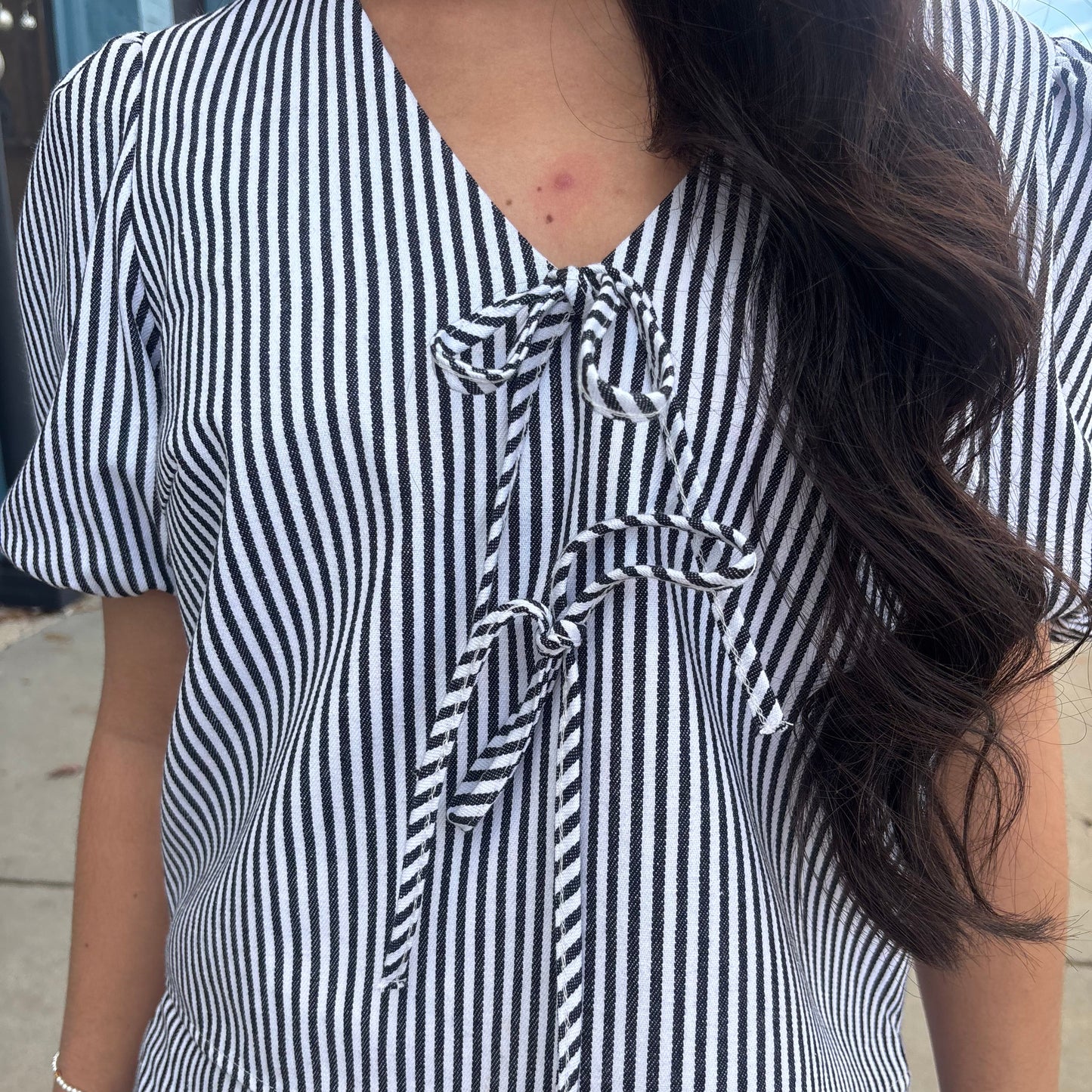 Black Striped Shorts